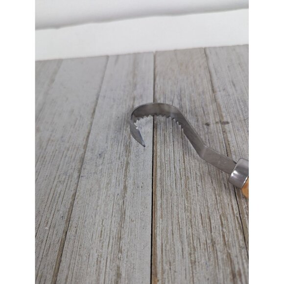 Multipurpose Food Garnishing Tool Chocolate Butter Curler Wood Handle 7 1/2" - Picture 5 of 7